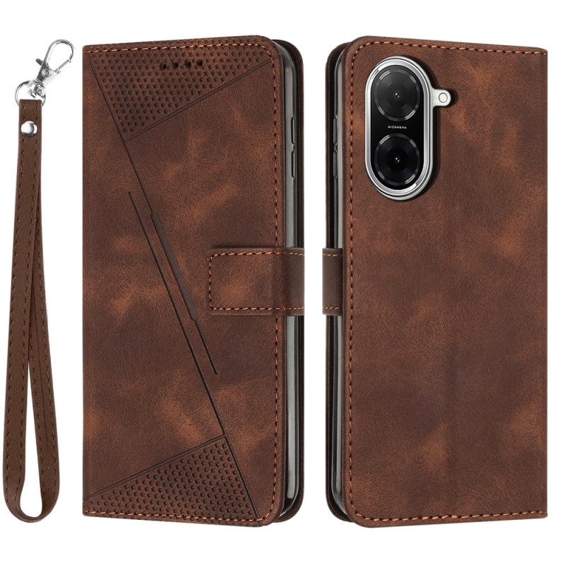 Kotelot Poco C71 Viivakuvio Hihnalla Suojakuori