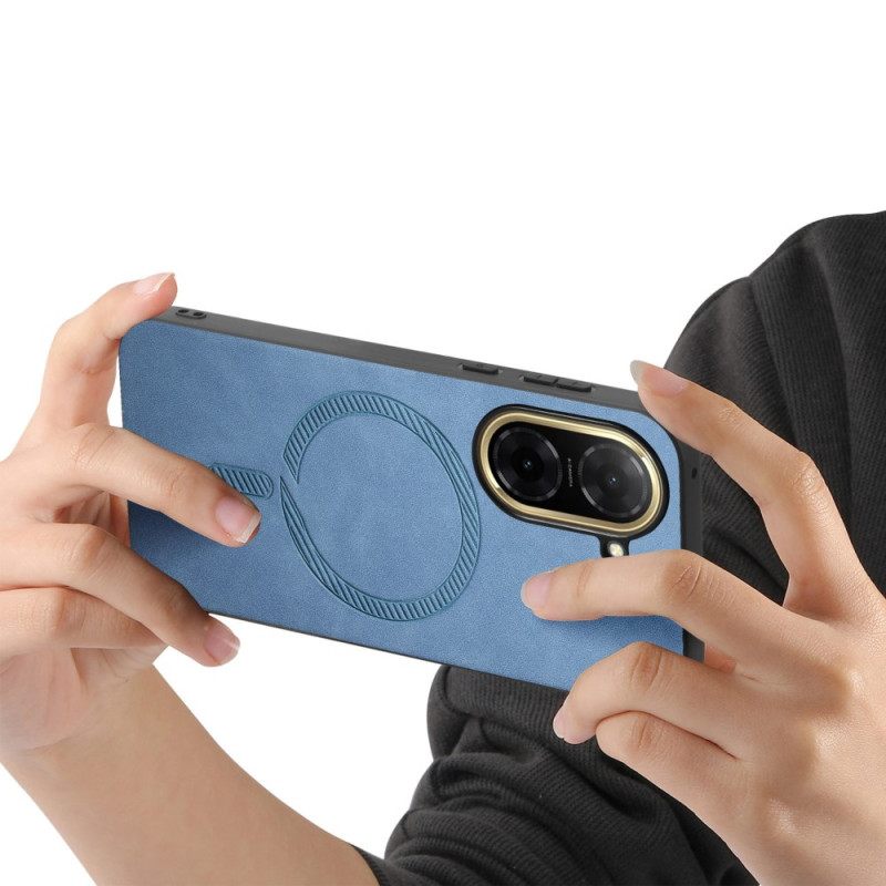 Kuori Poco C71 Magsafe-yhteensopiva Nahkakuvioinen