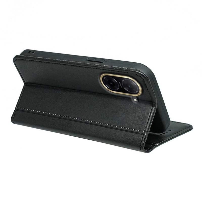 Nahkakotelo Poco C71 Puhelinkuoret Kangasreunus Hihnalla