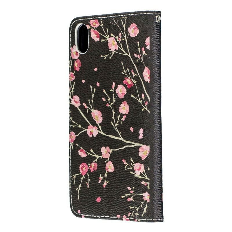 Nahkakotelo Xiaomi Redmi 7A Suojaketju Kuori Floral Discovery Hihnalla