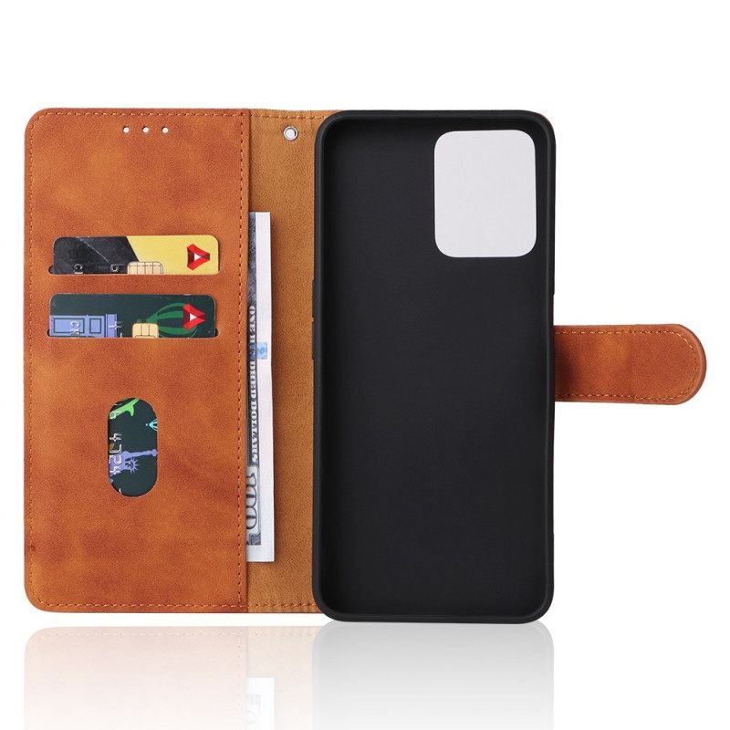 Flip Case Realme C35 Suojaketju Kuori Skin-touch Feeling Hihna
