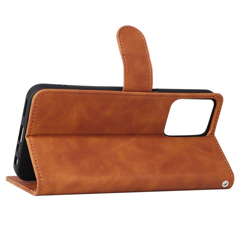 Flip Case Realme C35 Suojaketju Kuori Skin-touch Feeling Hihna