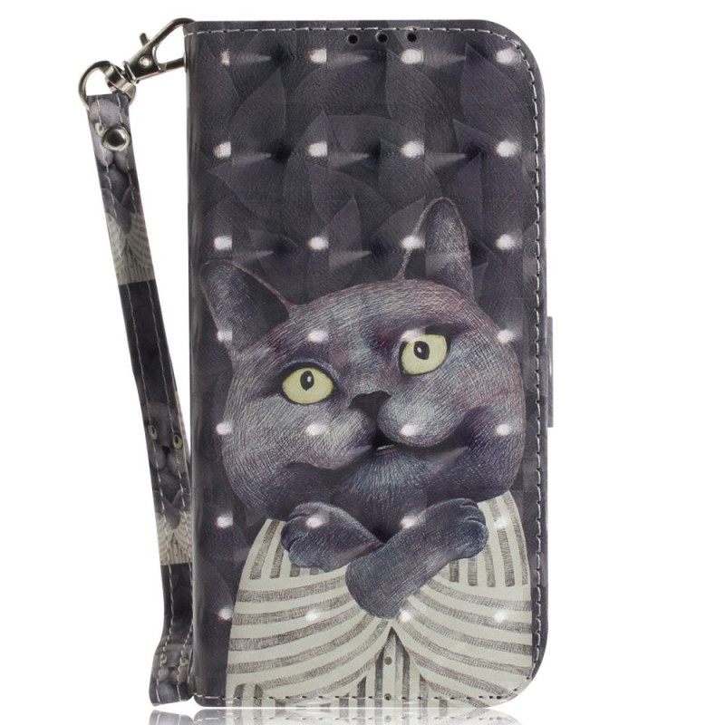 Kotelot Realme C35 Suojaketju Kuori Grey Thong Cat