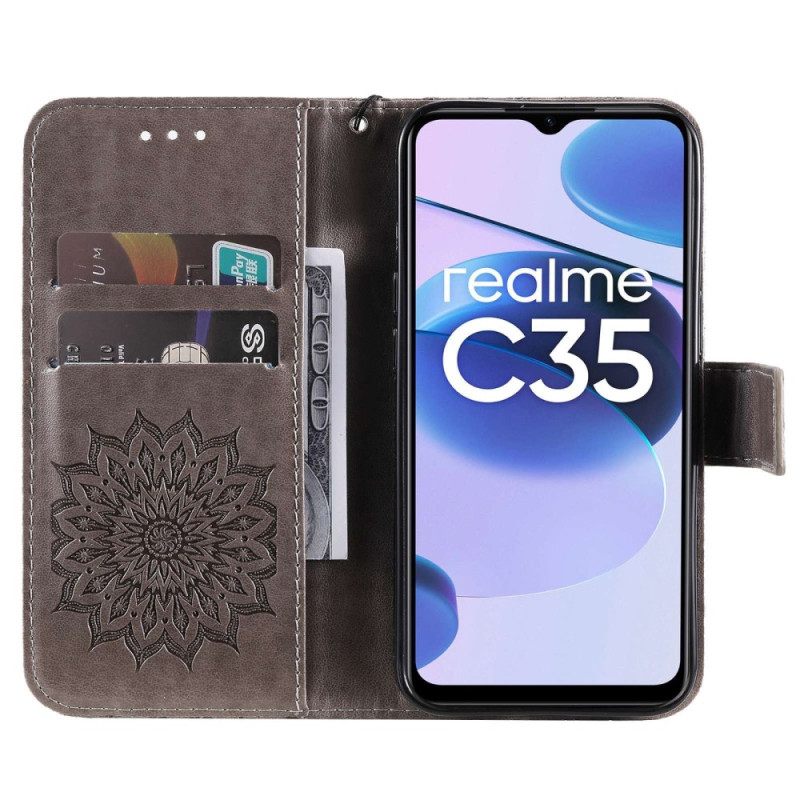 Kotelot Realme C35 Suojaketju Kuori Mandala Aurinkohihna