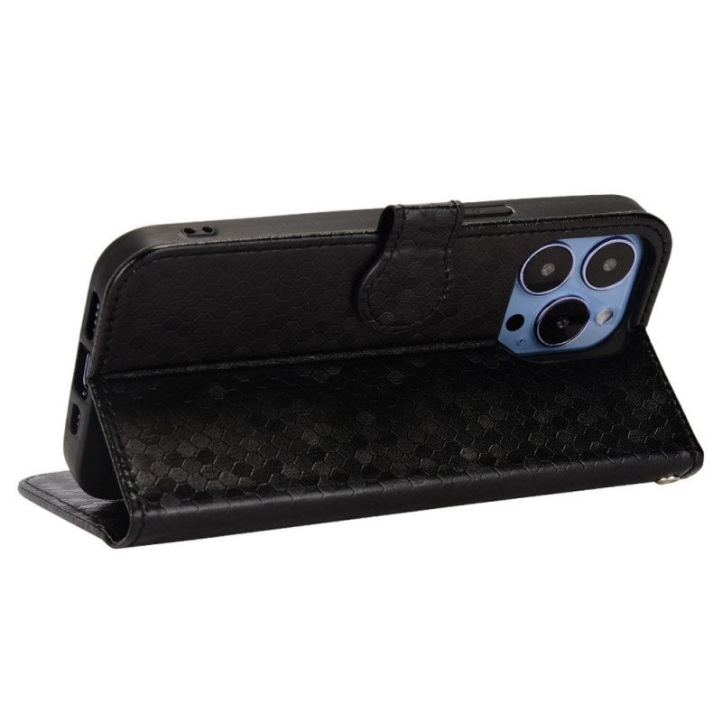 Flip Case iPhone 14 Pro Suojaketju Kuori 3d Pattern Strappy