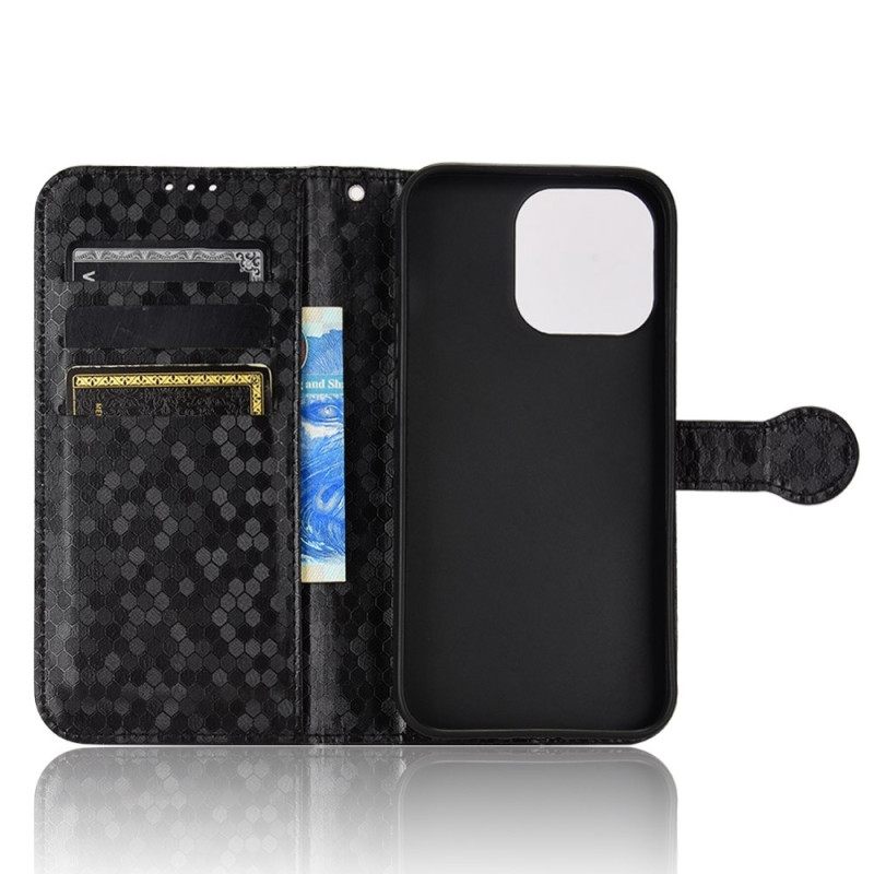Flip Case iPhone 14 Pro Suojaketju Kuori 3d Pattern Strappy