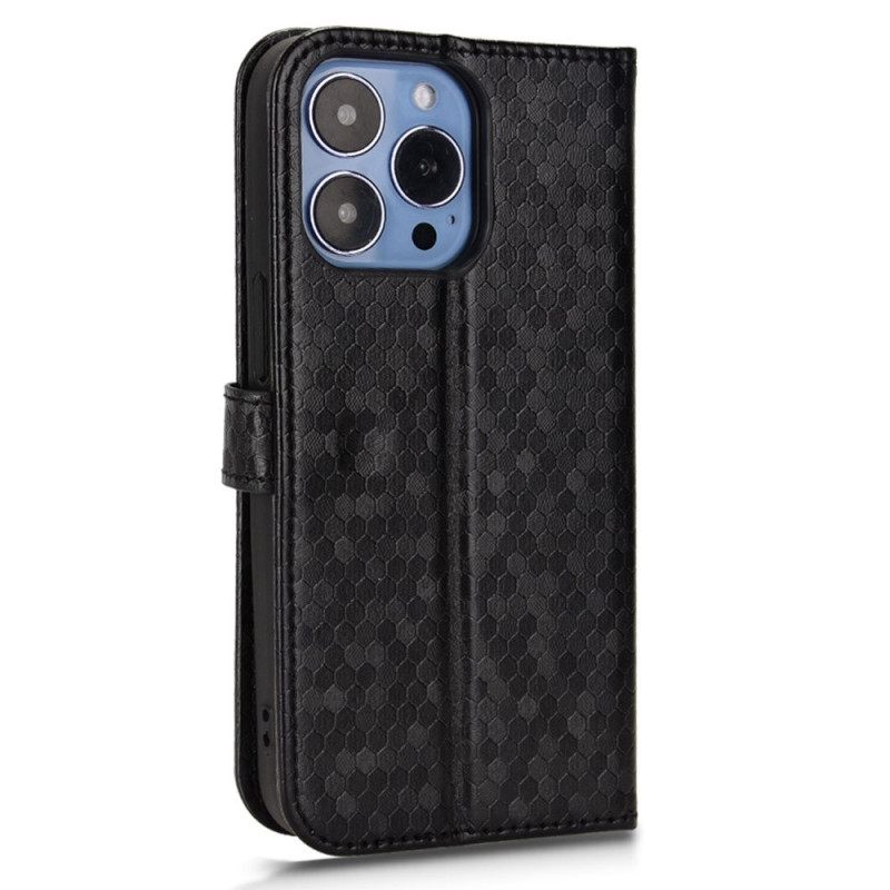 Flip Case iPhone 14 Pro Suojaketju Kuori 3d Pattern Strappy