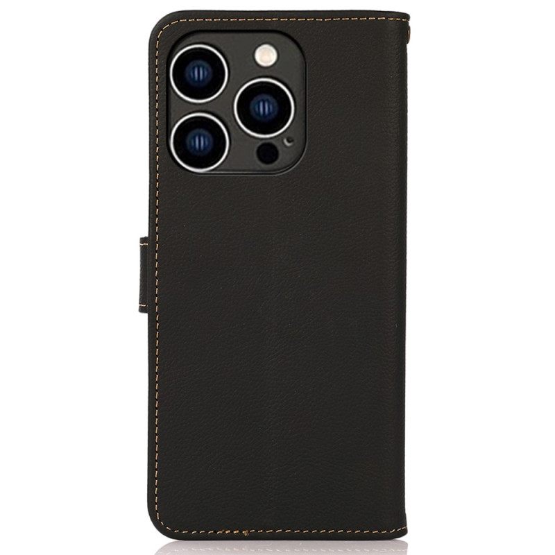 Kotelot iPhone 14 Pro Aito Nahka Khazneh Rfid