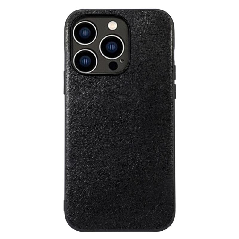 Kuori iPhone 14 Pro Aitoa Nahkaa