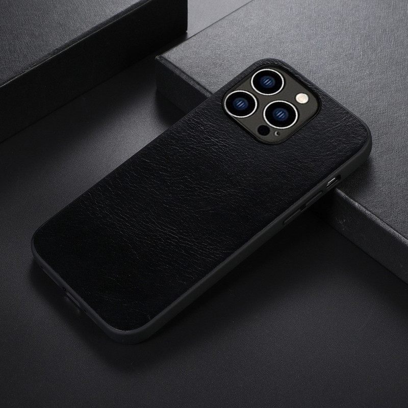 Kuori iPhone 14 Pro Aitoa Nahkaa