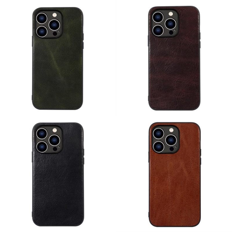 Kuori iPhone 14 Pro Aitoa Nahkaa