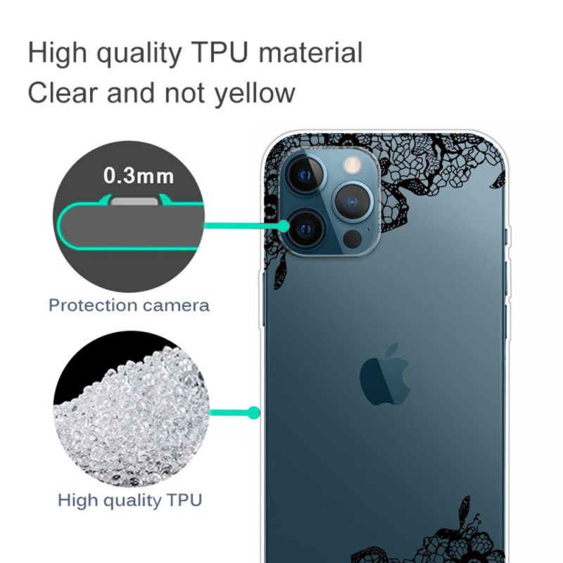 Kuori iPhone 14 Pro Läpinäkyvä Pitsi