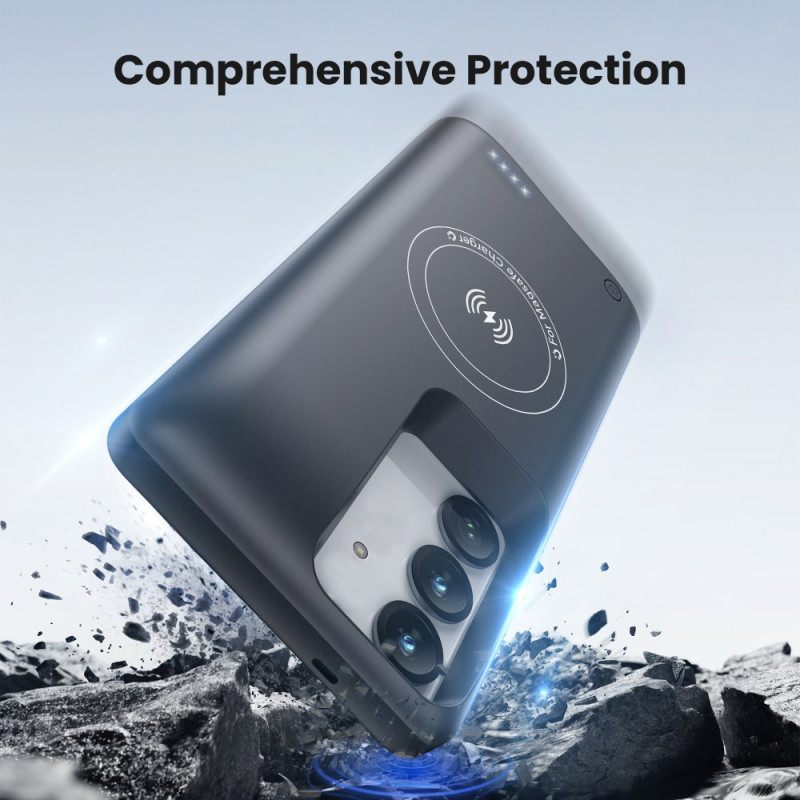 10000mah Ulkoinen Akkukotelo Samsung Galaxy S25 / S24 Magneettikiinnityksellä