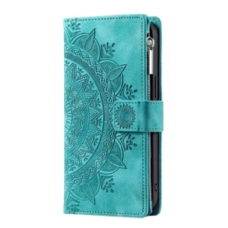 Kotelot Samsung Galaxy S25 5g Mandala-mokkanahkaefektilompakko