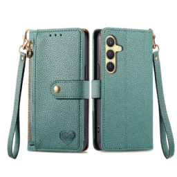 Kotelot Samsung Galaxy S25 5g Sydänkuvioinen Rfid-suojattu Suojakuori