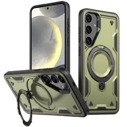 Kuori Samsung Galaxy S25 5g Magsafe-yhteensopiva Sotilasluokan Suoja Ja Jalusta