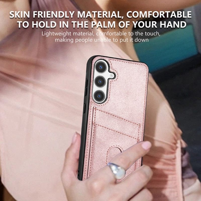 Kuori Samsung Galaxy S25 5g Teksturoitu Nahkainen Korttikotelo