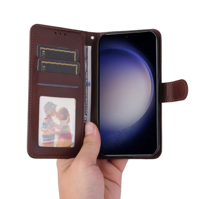 Nahkakotelo Samsung Galaxy S25 5g Enkay Keinonahkainen Näytönsuoja Karkaistusta Lasista