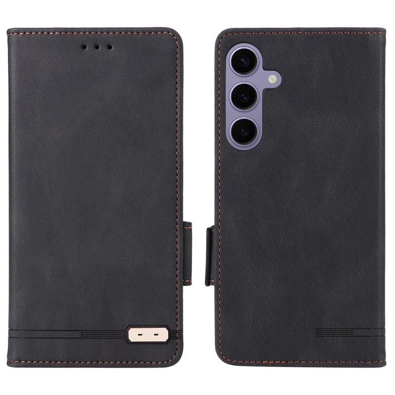 Nahkakotelo Samsung Galaxy S25 5g Retro Mokkanahkaefekti