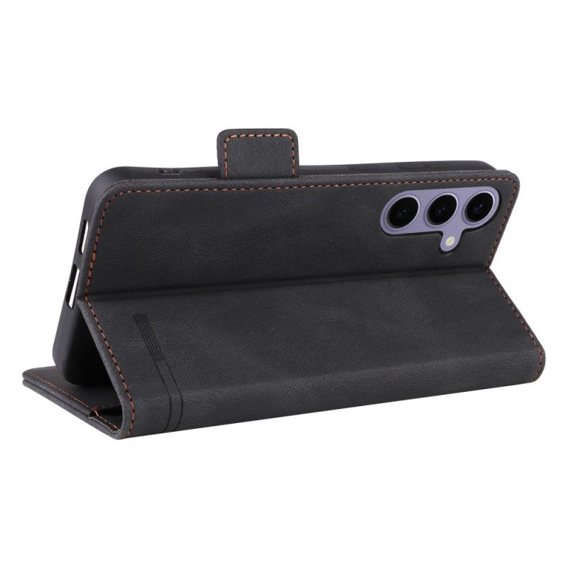 Nahkakotelo Samsung Galaxy S25 5g Retro Mokkanahkaefekti