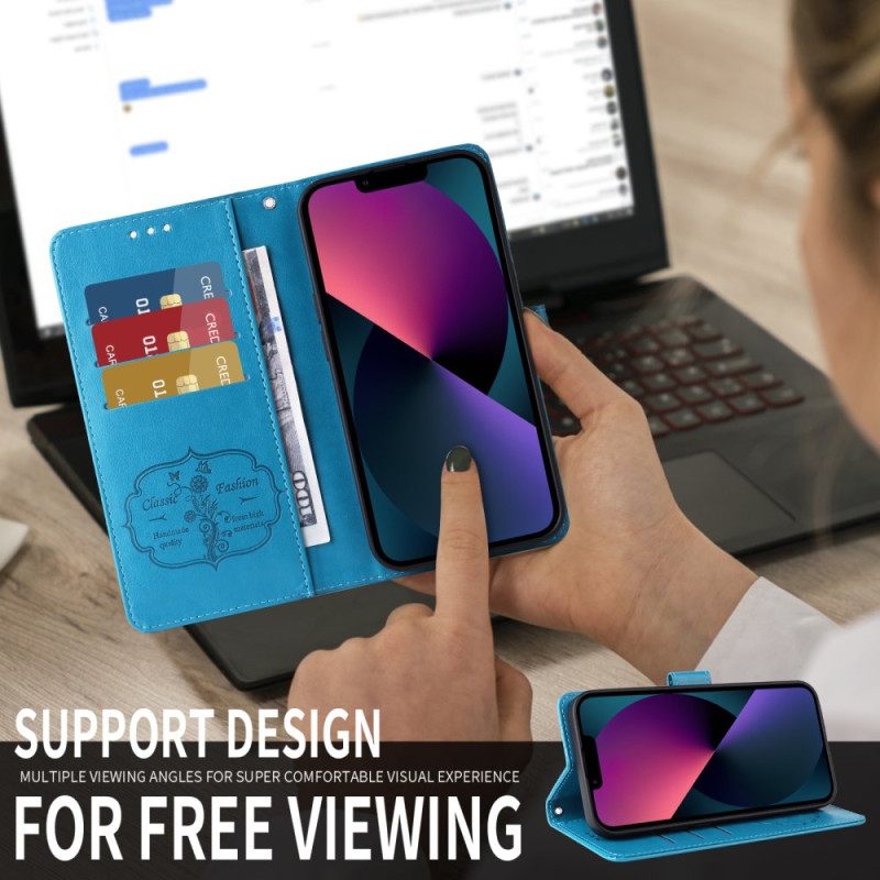 Kotelot Vivo V60 Lite Kukkakuvio Suojakuori