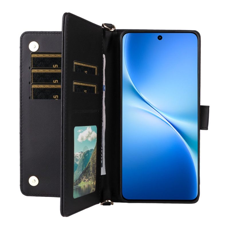 Kotelot Vivo V60 Lite Tikattu Ja Hihnat Suojakuori