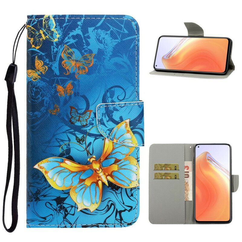 Kotelot Xiaomi Mi 10T / 10T Pro Suojaketju Kuori Butterfly Strap Muunnelmia