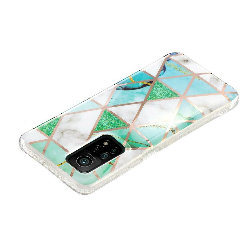 Kuori Xiaomi Mi 10T / 10T Pro Marble Colored Geometry 2