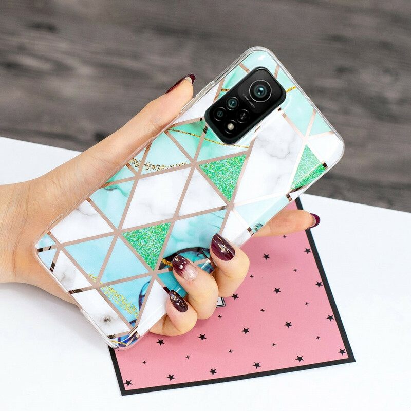 Kuori Xiaomi Mi 10T / 10T Pro Marble Colored Geometry 2