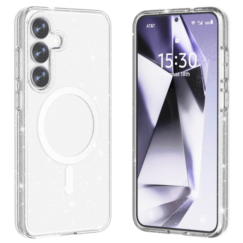 Case Samsung Galaxy S25 Plus 5g Puhelinkuoret Magsafe-yhteensopiva Kimaltava Takaosa