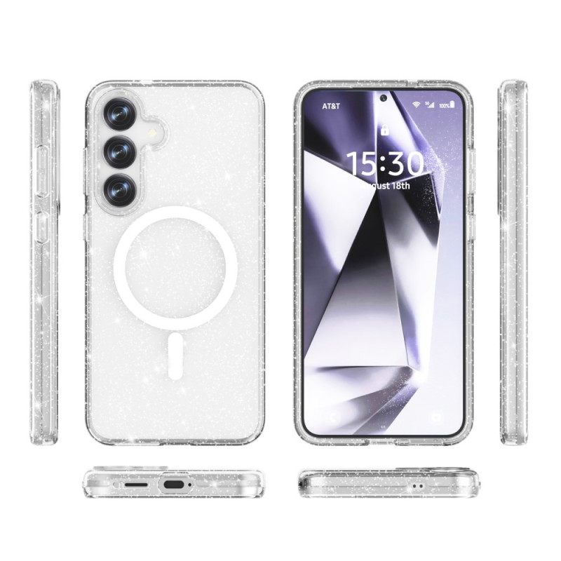 Case Samsung Galaxy S25 Plus 5g Puhelinkuoret Magsafe-yhteensopiva Kimaltava Takaosa