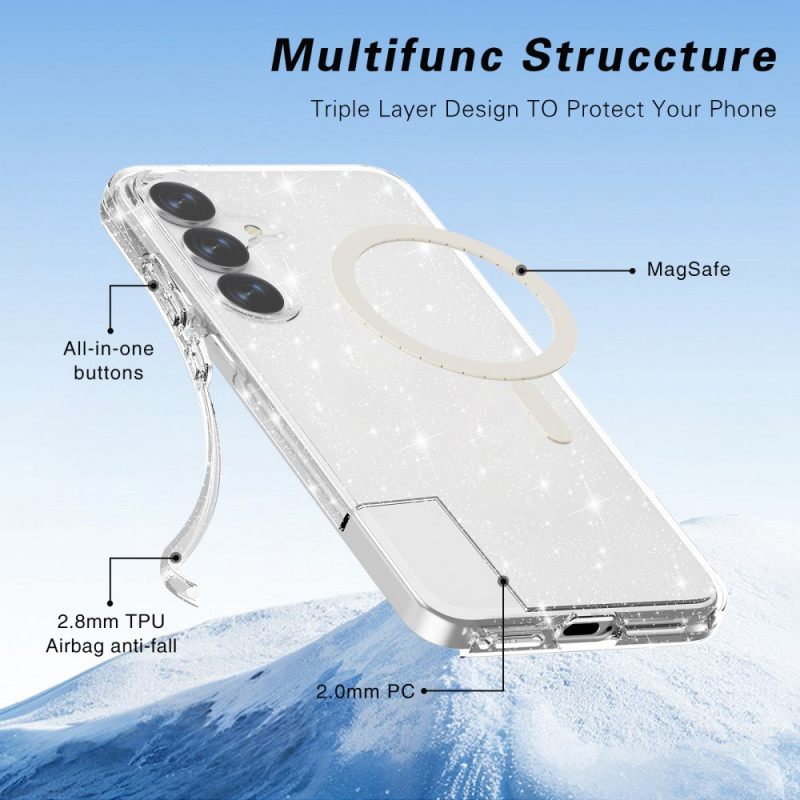 Case Samsung Galaxy S25 Plus 5g Puhelinkuoret Magsafe-yhteensopiva Kimaltava Takaosa