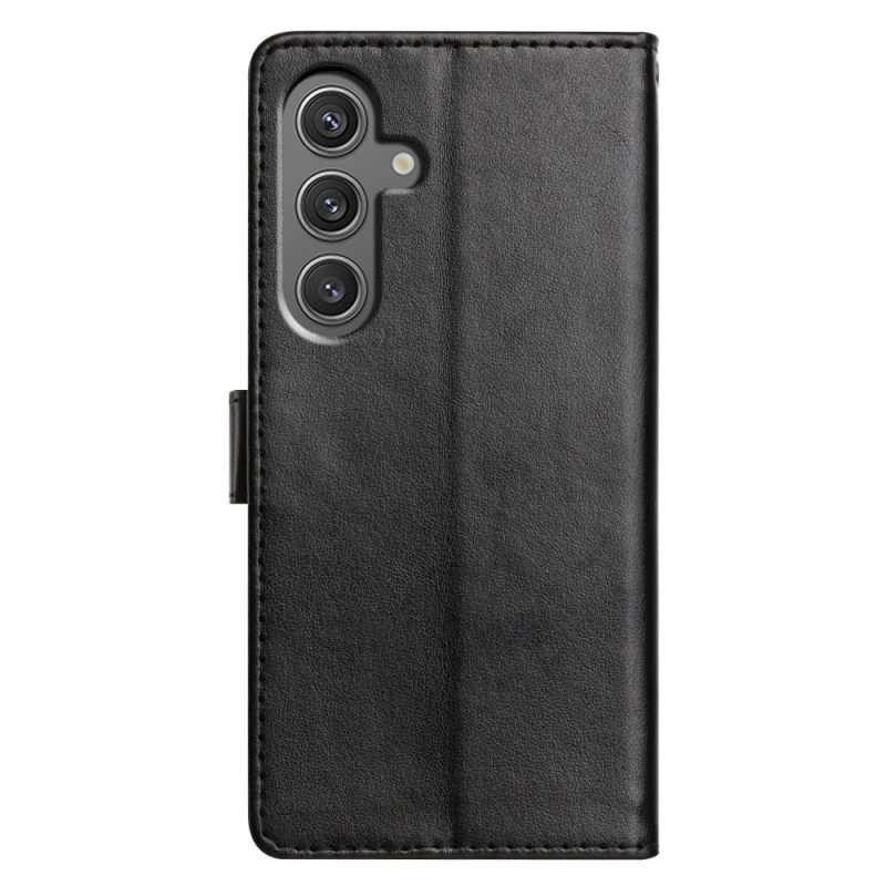 Kotelot Samsung Galaxy S25 Plus 5g Puhelinkuoret Yksivärinen Tekonahka Ja Hihna