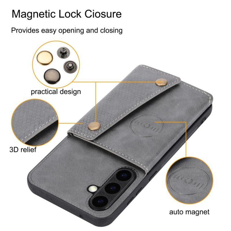 Kuori Samsung Galaxy S25 Plus 5g Keinonahkainen Korttikotelo Suojakuori