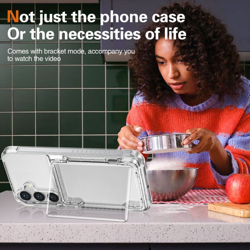 Kuori Samsung Galaxy S25 Plus 5g Läpinäkyvä Korttikotelo Suojakuori