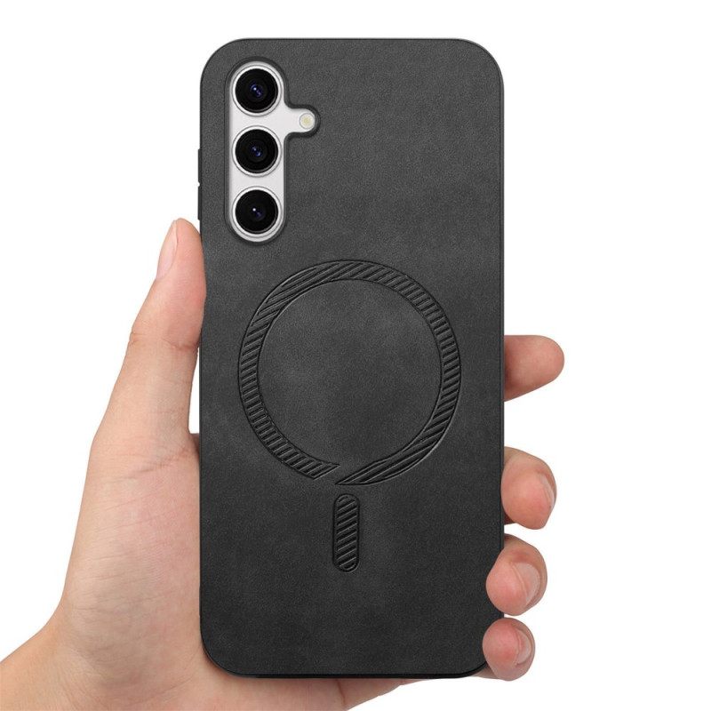 Kuori Samsung Galaxy S25 Plus 5g Nahkaefekti Yhteensopiva Magsafe Suojakuori