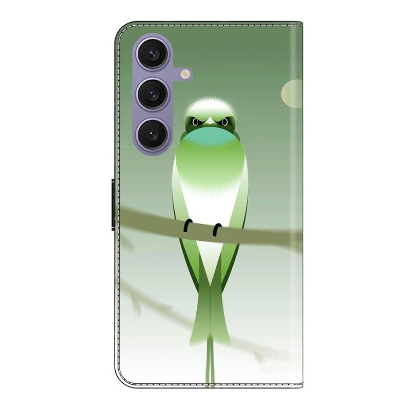 Nahkakotelo Samsung Galaxy S25 Plus 5g Vihreä Lintu