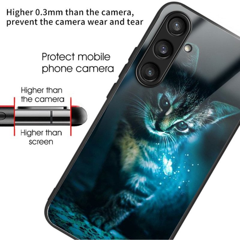 Puhelinkuoret Samsung Galaxy S25 Plus 5g Karkaistusta Lasista Valmistettu Kissa