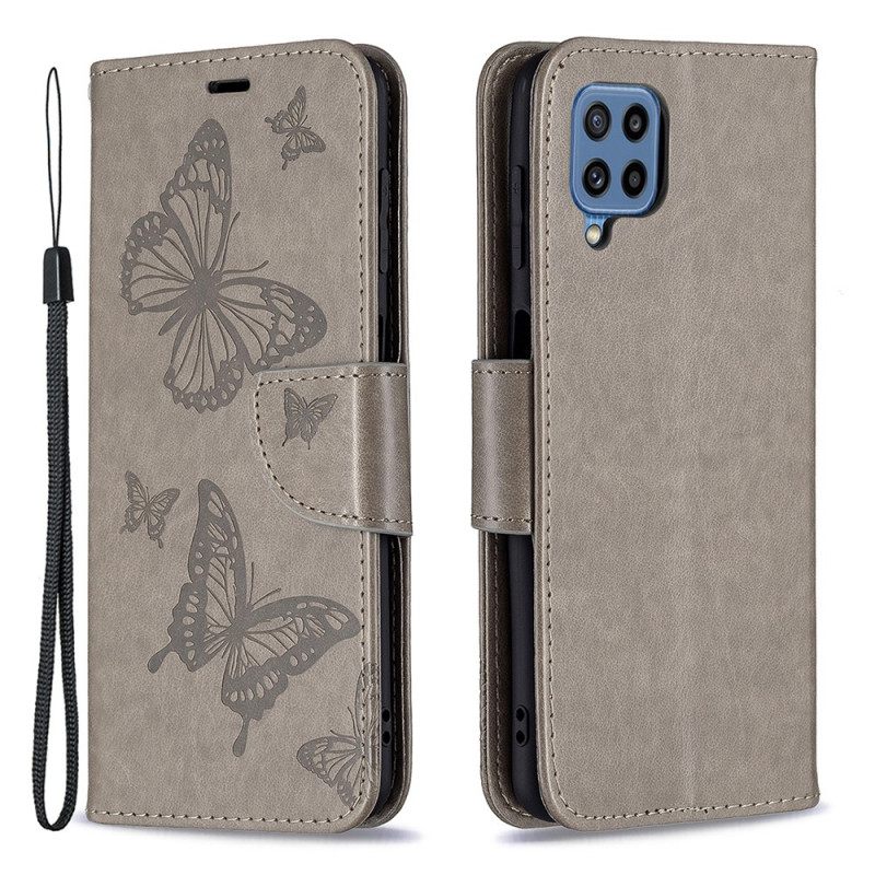 Kotelot Samsung Galaxy M32 Butterflies In Flight With Lanyard