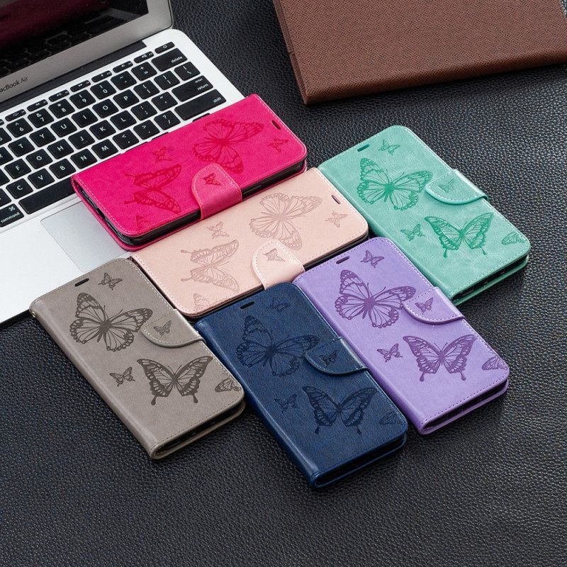 Kotelot Samsung Galaxy M32 Butterflies In Flight With Lanyard