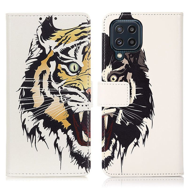 Nahkakotelo Samsung Galaxy M32 Fierce Tiger
