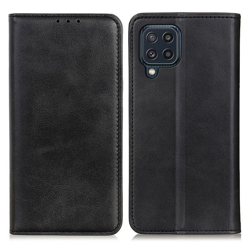 Puhelinkuoret Samsung Galaxy M32 Kotelot Flip Haljasnahka