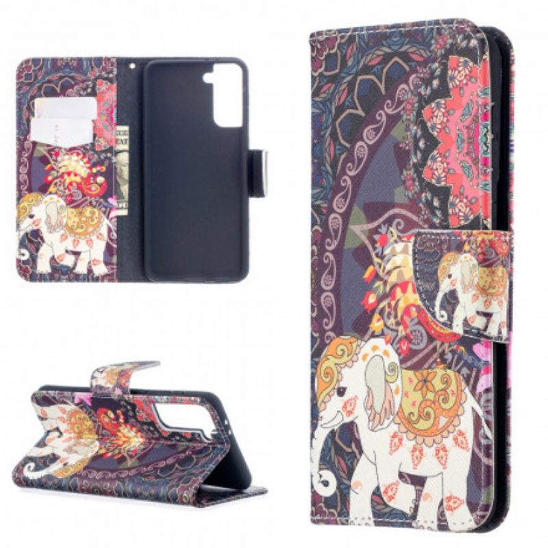 Flip Case Samsung Galaxy S21 Plus 5G Mandala Etniset Norsut