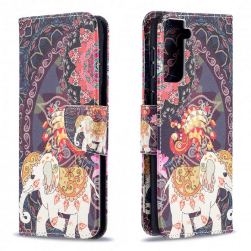 Flip Case Samsung Galaxy S21 Plus 5G Mandala Etniset Norsut