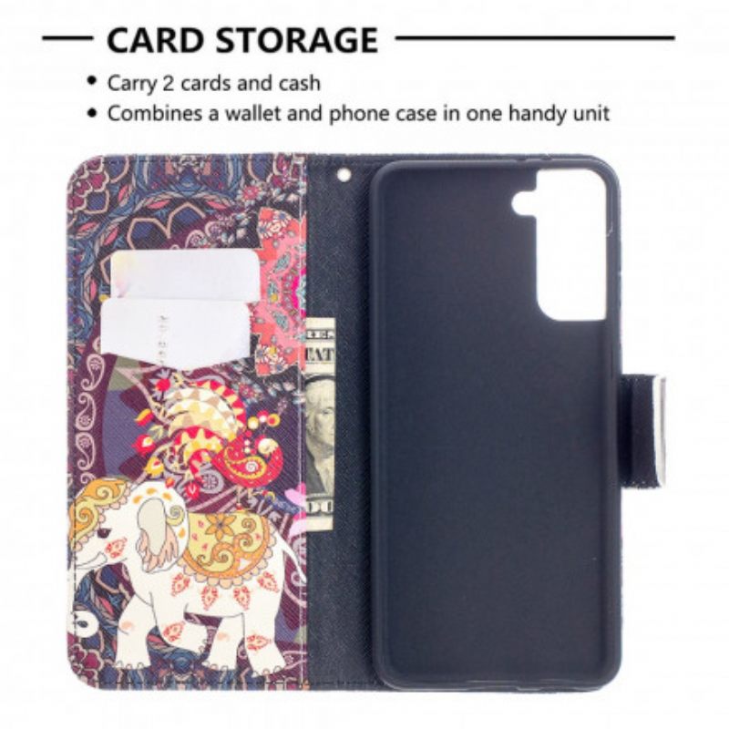Flip Case Samsung Galaxy S21 Plus 5G Mandala Etniset Norsut