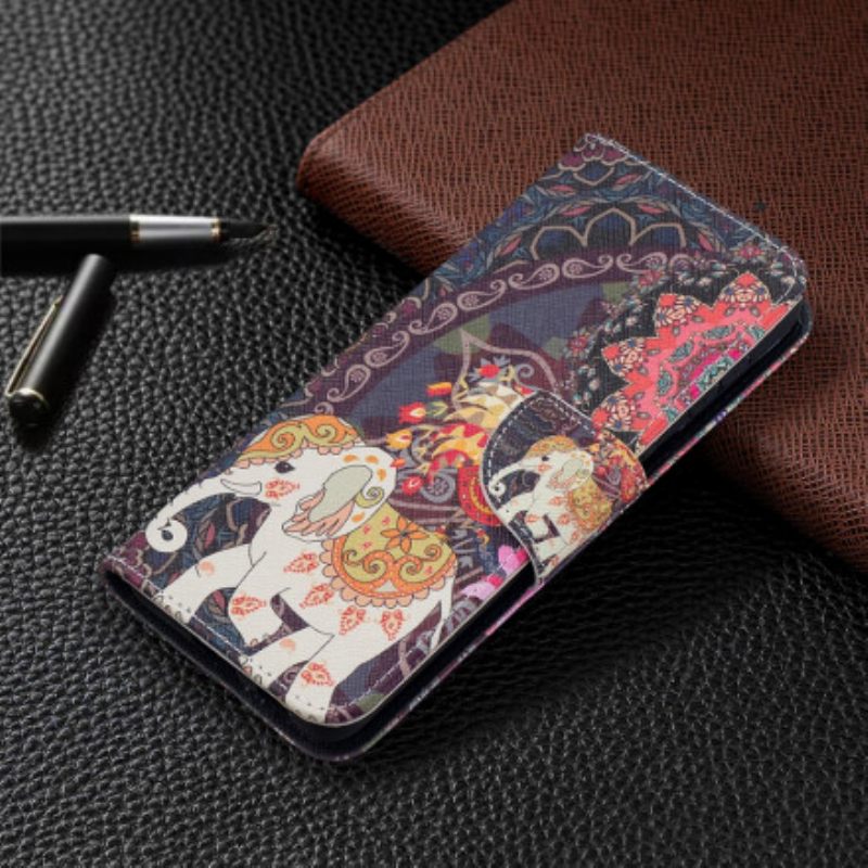 Flip Case Samsung Galaxy S21 Plus 5G Mandala Etniset Norsut