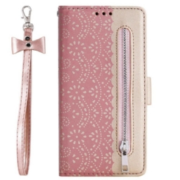 Kotelot Samsung Galaxy S21 Plus 5G Suojaketju Kuori Lace Strap Kolikkokukkaro