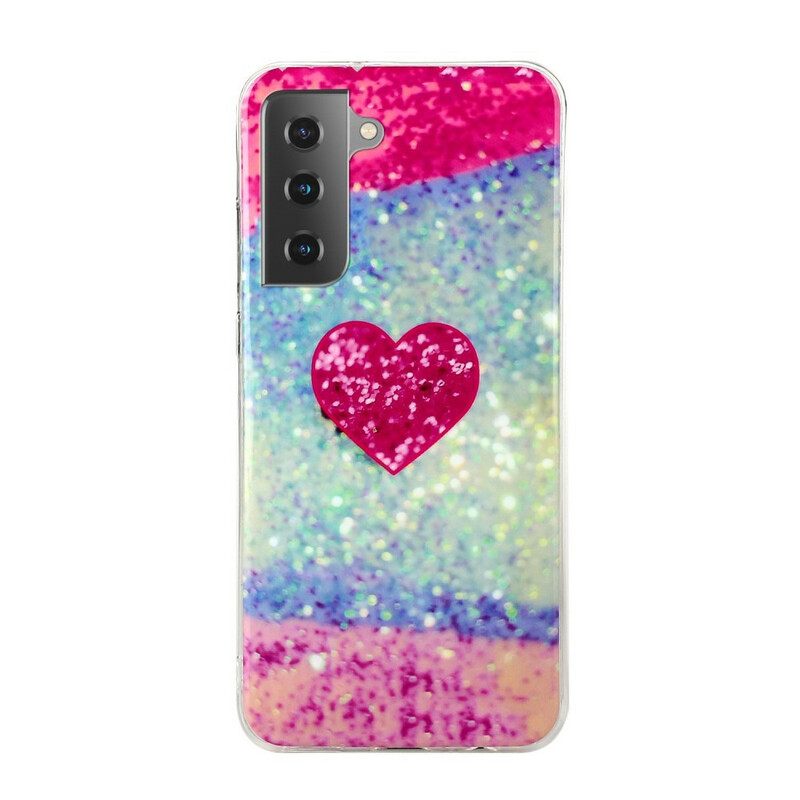Kuori Samsung Galaxy S21 Plus 5G Glitter Heart