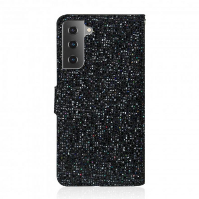 Nahkakotelo Samsung Galaxy S21 Plus 5G Glitter S Design