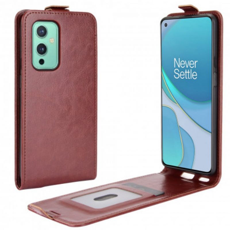 Kotelot OnePlus 9 Nahkatehoste Pystysuora Läppä